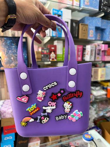 Crocs Tote Bag with Pop-in Charms – Multiple Colors silicon tote bag