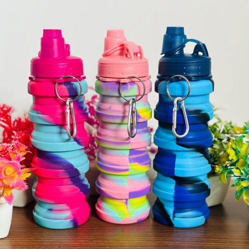 Silicon collapsible water bottle for kids bpa free