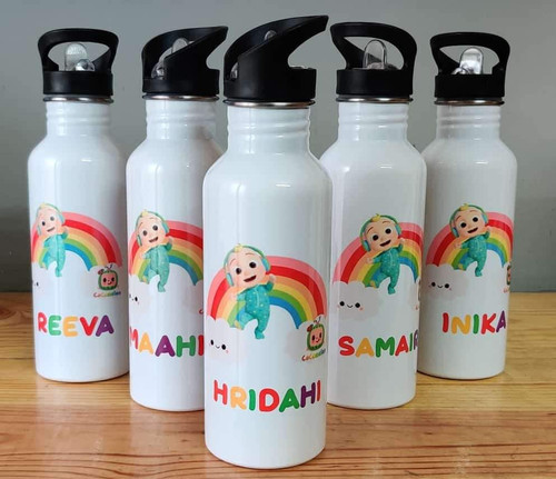 Cocomelon theme personalised sipper 600 ml for cocomelon theme return gift kids