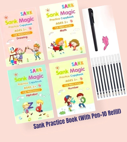 Magic Writing Notebook, SANKBOOK ,Number Tracing Book for Preschoolers with Pen