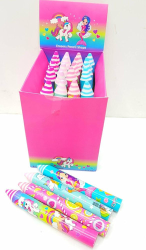 Unicorn/ mermaid pencil shaped Eraser (pack of 3)