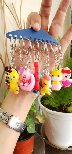 Cute kawaii keychains for kids birthday return gift set of 12