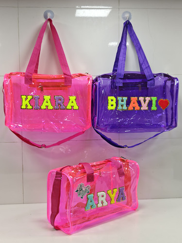 Personalised swim bag jelly neon duffle bag for kids and teenagers