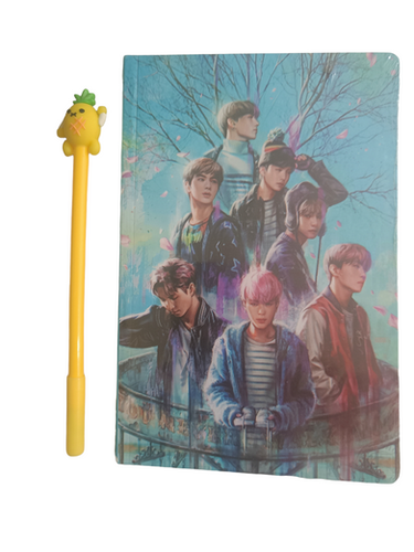 BTS book and gel pen combo birthday return gift