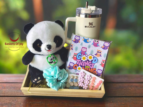 Panda & Pretty things hamper for sister , girlfriend, baby shower , friend
