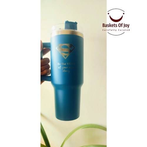 Quirky 1200 ml stanley style tumbler with motivational quote