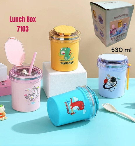 2 in 1 insulated vaccum lunch box jug for kids