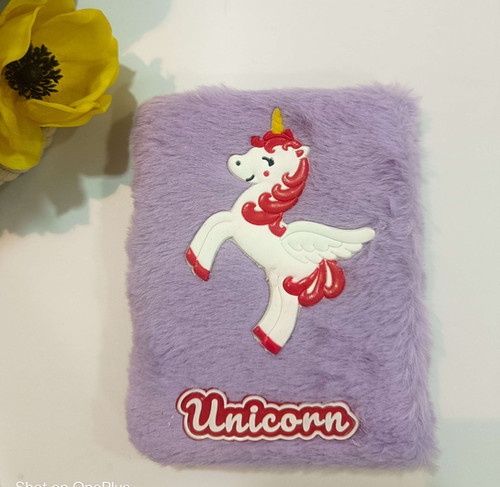 Unicorn 🦄 Fur book /Fur diary a5 size birthday return gift, birthday gift f