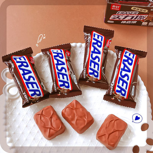 Set of 5 chocolate scented erasers