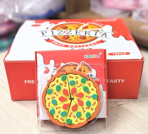 Pizza eraser for kids birthday gift fast food return gift
