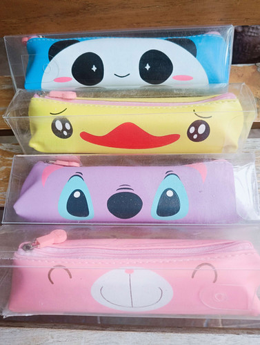 Cute eye pouch set of 6 for return gift for kids  in four  colours mix