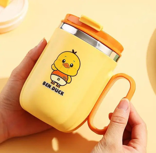 Stainless Steel insulated mug with Lid - Duck/Unicorn