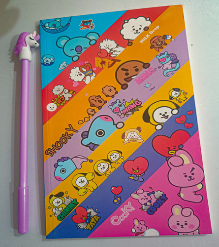 BTS diary and unicorn gel pen combo birthday return gift