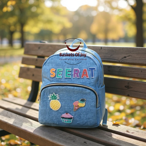 Personalised Denim Backpack for Kids