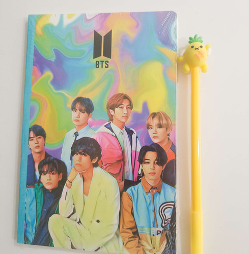 BTS book 60 pages and fruit shaped gel pen combobirthday return gift