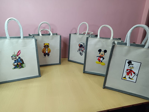 Eco Friendly Jute Lunch Bags Pack of 5