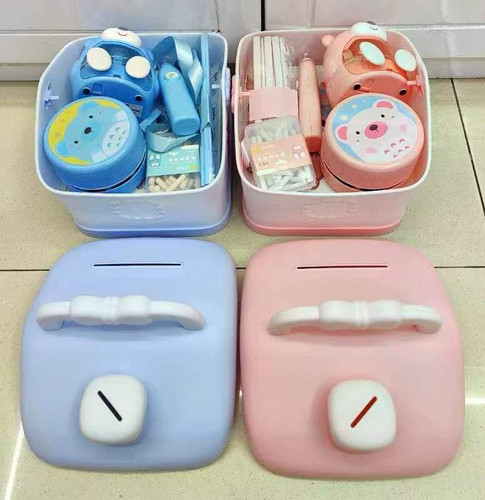 Electric stationery with Hut shape piggy bank