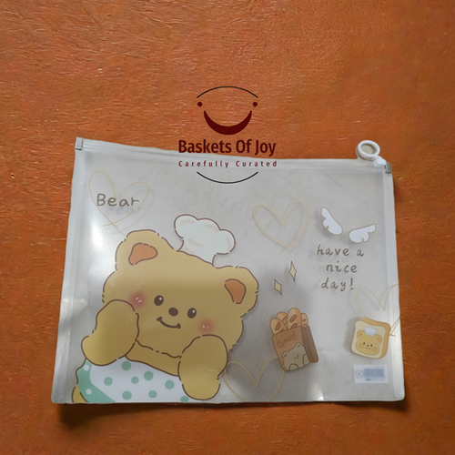 Cute A4 size transparent folder premium quality set of 5 folders