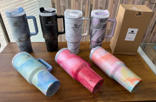 Marble Stanley Style tumbler 1.18 Ltrs
