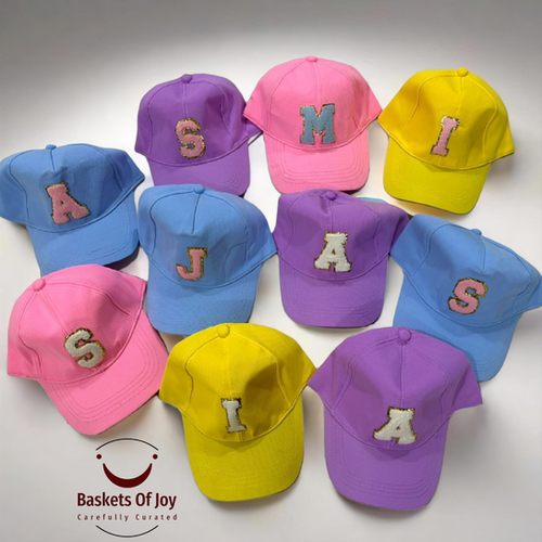 Caps free size personalised with initials , monogram for birthday return gift no